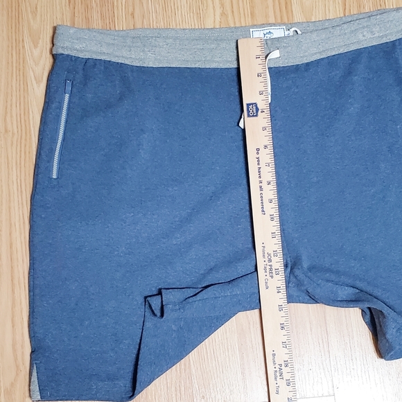 NWT Southern Tide backrush heather lounge stretch 7" pull on shorts seas blue - Picture 9 of 10